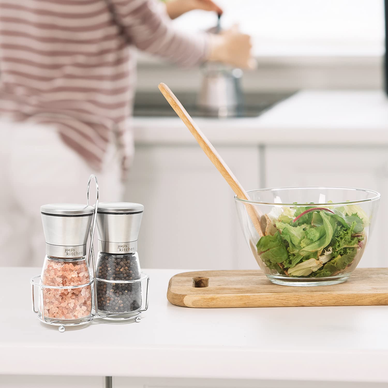 Set Macina Sale E Pepe In Acciaio Dorato - Macinini Regolabili Con Vetro, 160ml - Foto 13