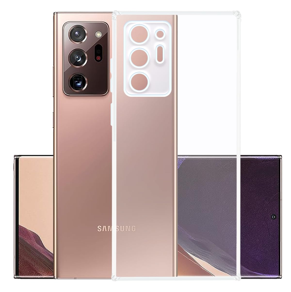 YOFO Back Cover for Samsung Galaxy S20 Ultra, S20 Plus (Flexible|Silicone|Transparent|Full Camera Protection|Anti Dust Plug) (B0D7VLSKJT) Amazon Price History, Amazon Price Tracker