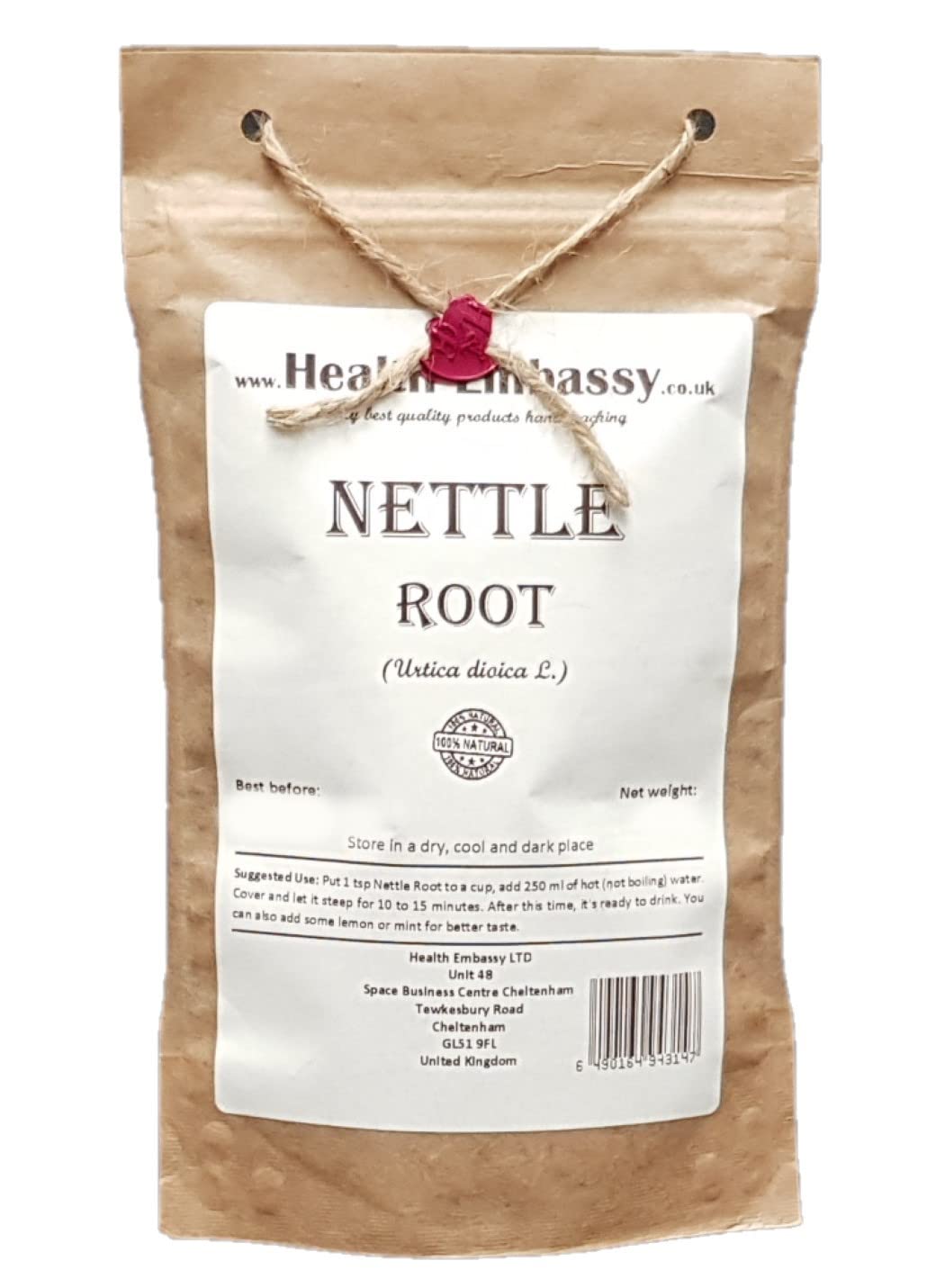 Health Embassy Racine d'Ortie Tisane | Urtica Dioica L | Nettle Root Tea (50g)
