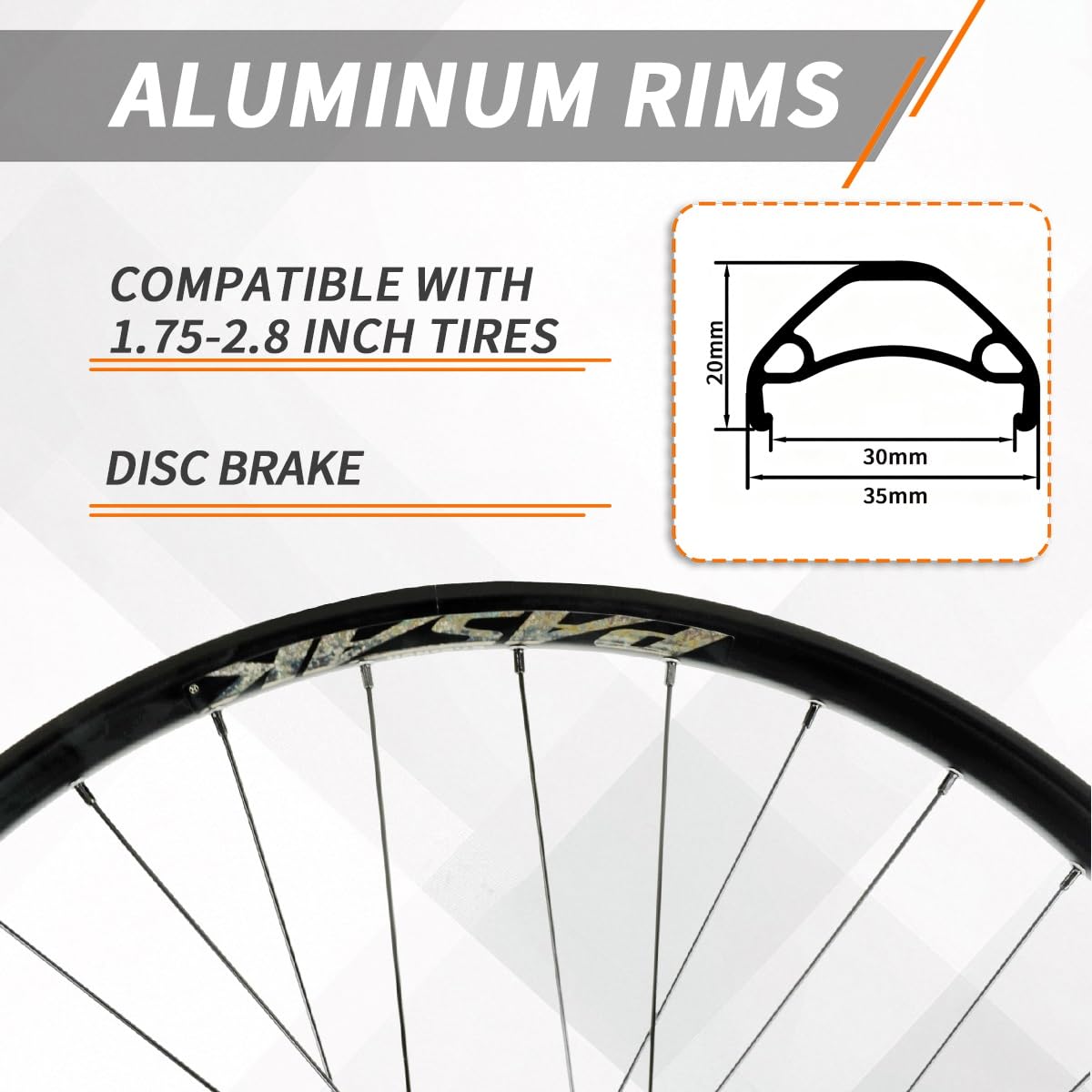 Set Di Ruote For Mountain Bike 26"/27.5"/29" Freno A Disco 12*100/12*142mm | Adatto A Pneumatici 1,75-2,8", For Cassette A 7/12 Velocità, 120 Scatti, Perno Passante, HG Mozzo