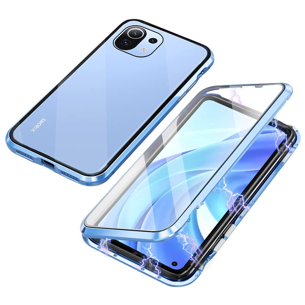 QUIETIP Compatible for Xiaomi Mi 11 Lite Case,Magnetic Metal Clear