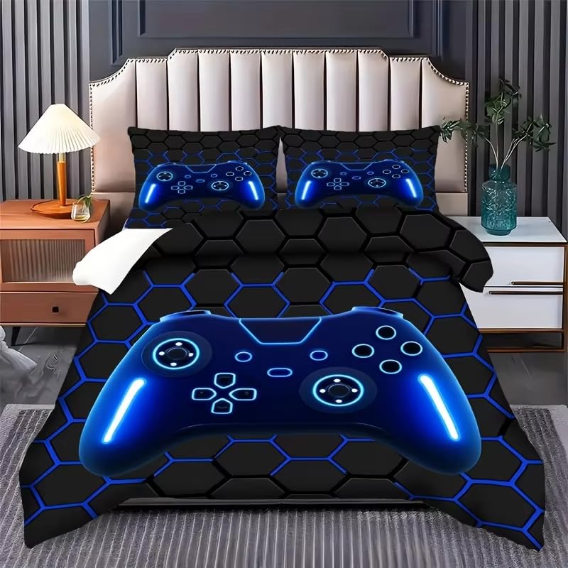 Parure de lit motif manette 135x200cm cadeau idéal anniversaire ado