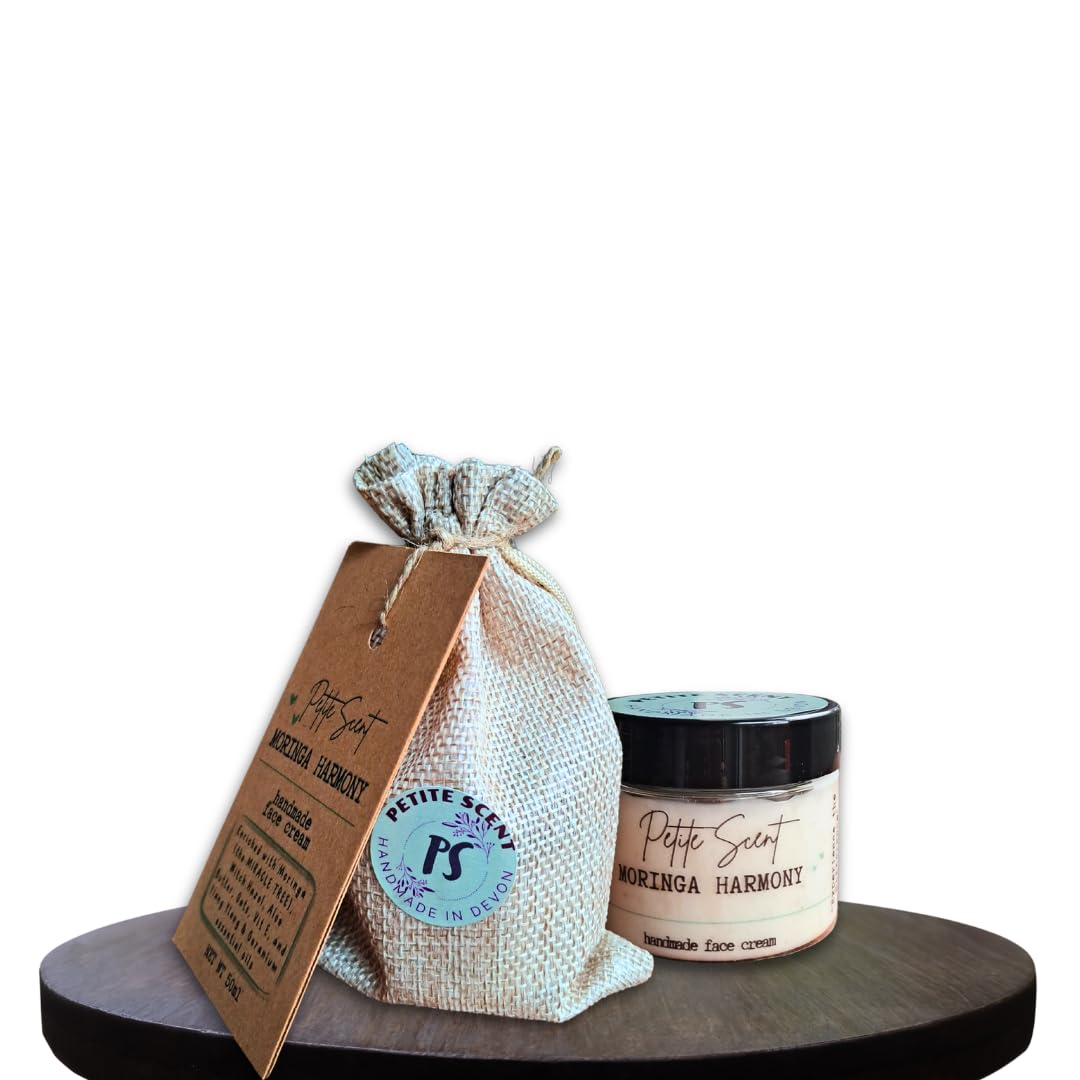 Petite Scent Moringa Harmony Face Cream Hydrating & Balancing Moisturizer with Moringa Jojoba Oil, Witch Hazel, Aloe Butter & Colloidal Oatmeal Soothes, Nourishes & Protects For All Skin Types - Image 2