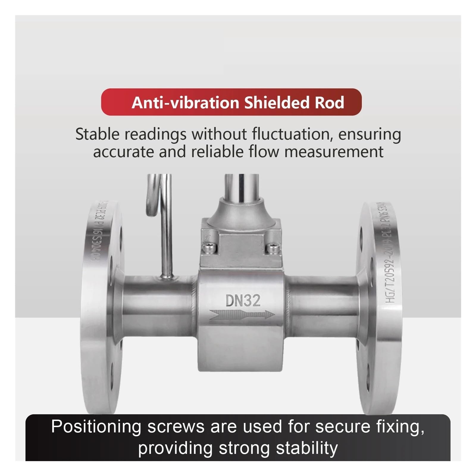 Medidor de flujo de gas con compensación de temperatura y presión, 304SS, 4-20 mA, RS485, medidor de flujo digital for, aire y gas Garantizar la estabilidad(DN40-RS485)