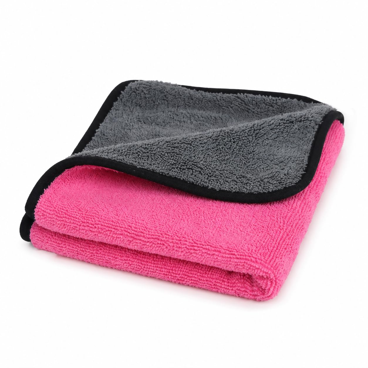 Microfiber Cleaning Cloth,500 GSM, 40x40 cm, Ultra Soft Dual Layer, Scratch-Free, for Car, Bike, Kitchen & Home, Pink/Grey, Pack of 4 and Detailed Cleaning Brush Free-image-22