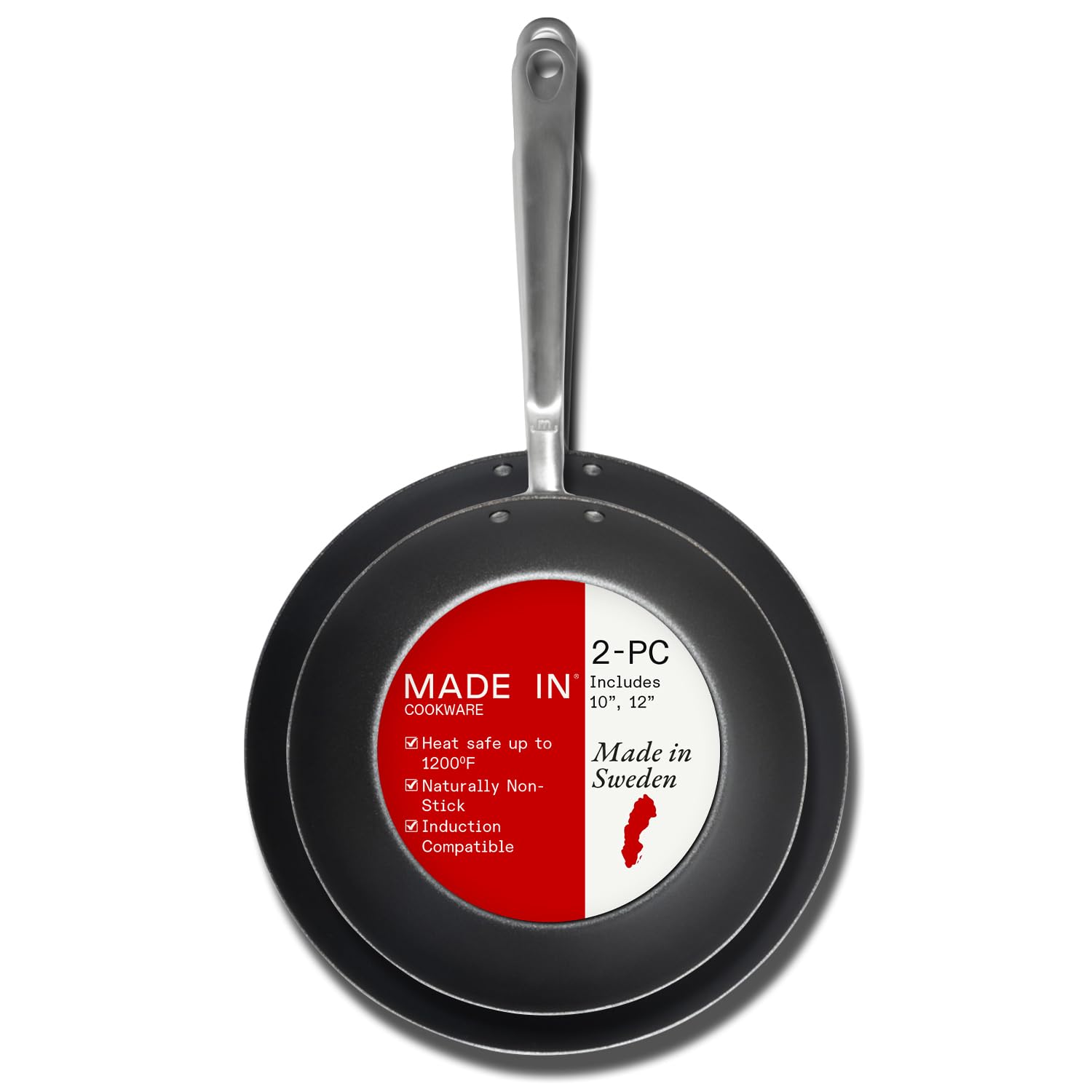 Made In 2 Piece Seasoned Carbon Steel Frying Pan