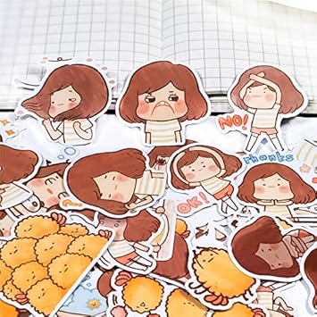 Amazon 40個 パックかわいい韓国のキャラクターの女の子の装飾ノートブック工芸品とスクラップブッキング装飾的な薄い紙のステッカー素敵なdiy 文房具 オフィス用品 文房具 オフィス用品 Amazon 40個 パックかわいい韓国のキャラクターの女の子の装飾ノートブック工芸品とスクラップブッキング装飾的な薄い紙のステッカー素敵なdiy 文房具 オフィス用品 文房具 オフィス用品