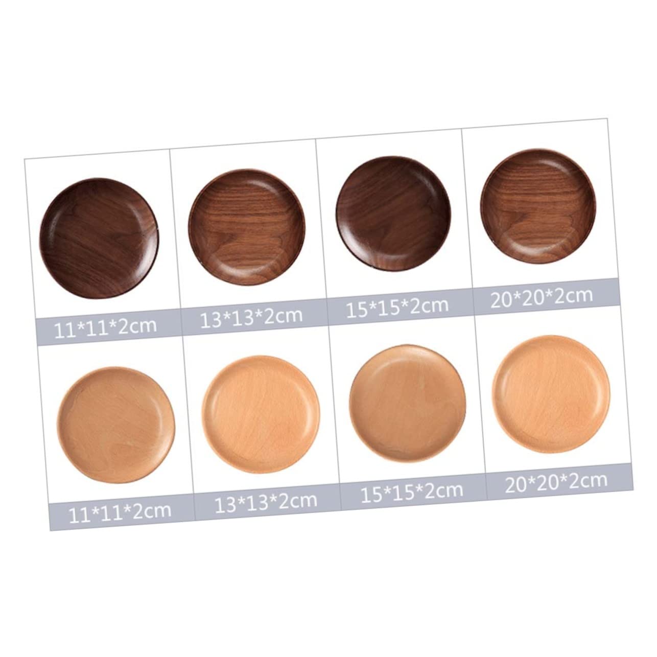 OFFSCH 1 PC Round Wood Plate Snack Plate Round Tray Tableware Organizer Fruit Tray Appetizer Serving Tray Japanese Sushi Plate Sushi Serving Plate Bandejas para Comida re-usable