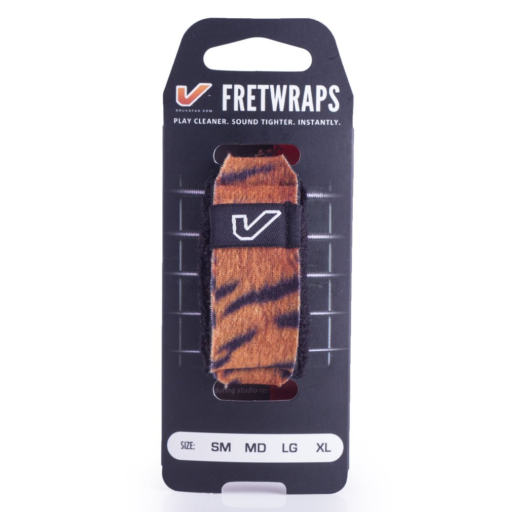 Gruv Gear FretWraps Wild 'Tiger' String Muter 1-Pack, Medium, Tiger Print