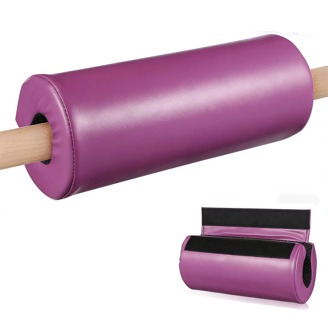 Vurixfo Gymnastics Bar Pad Detachable, Purple Gymnastics Bar Pad Protector for Parallel Bars, Uneven Bars, Horizontal, Ballet Barres, 24x10.5cm