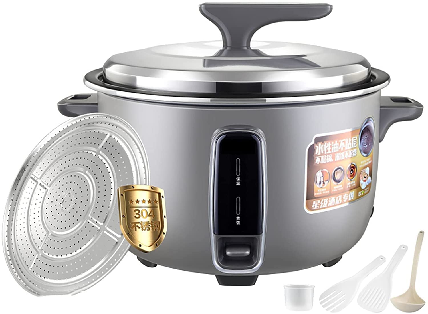 Rice Cooker Commercial Non-Stick Large Rice Cooker Automatic Insulation for Hotels Restaurants Canteens Schools 10L
