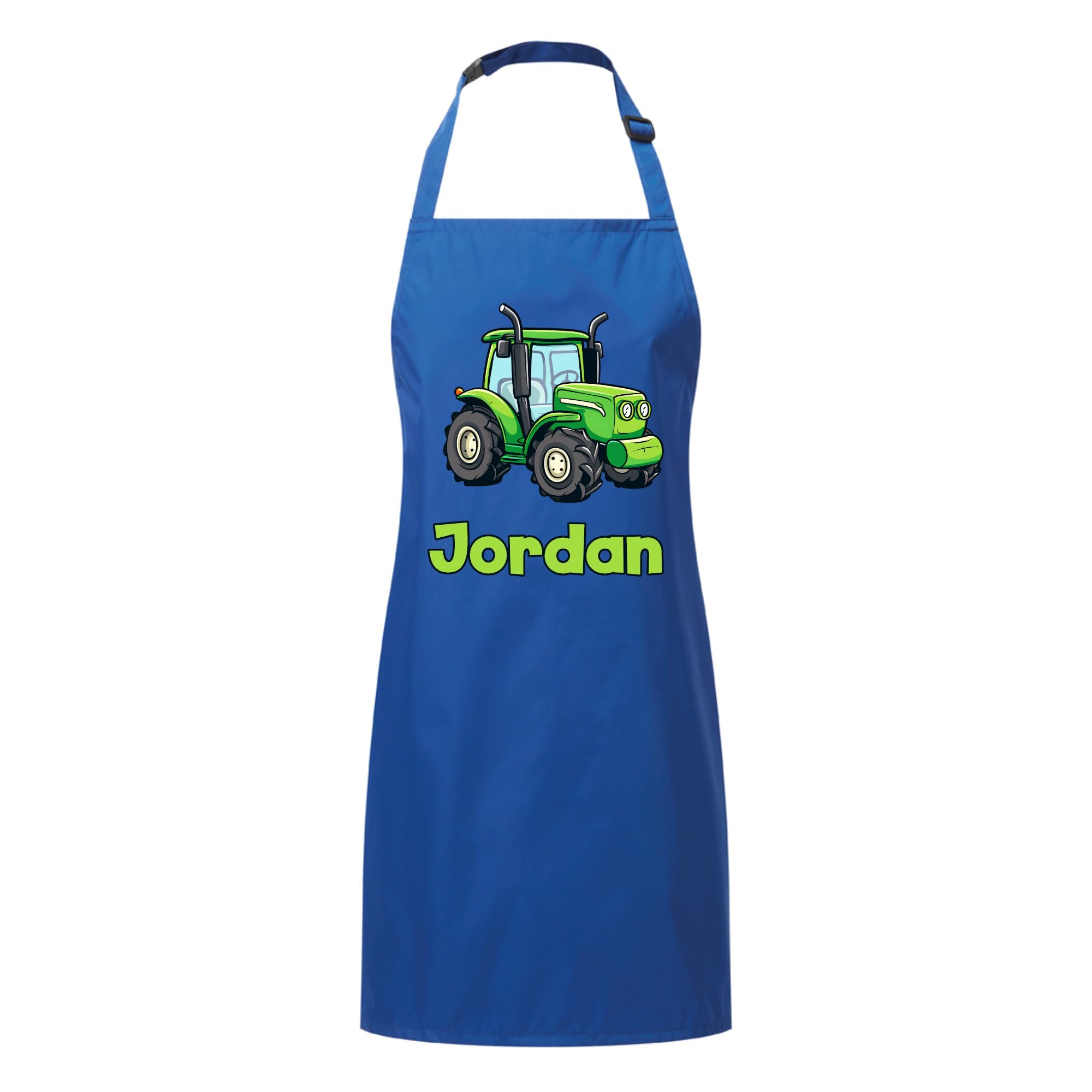 PIXPRINT Personalised Any Name Tractor Waterproof Kids Apron. Craft, Bake, Cook. Boy, Girl, Unisex. Gift