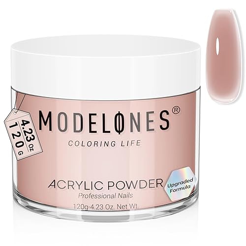 Modelones Polvo acrílico, 4.23 onzas, polvo acrílico de uñas rosa oscuro mejorado para arte de uñas, tallado en 3D, extensiones de uñas francesas,