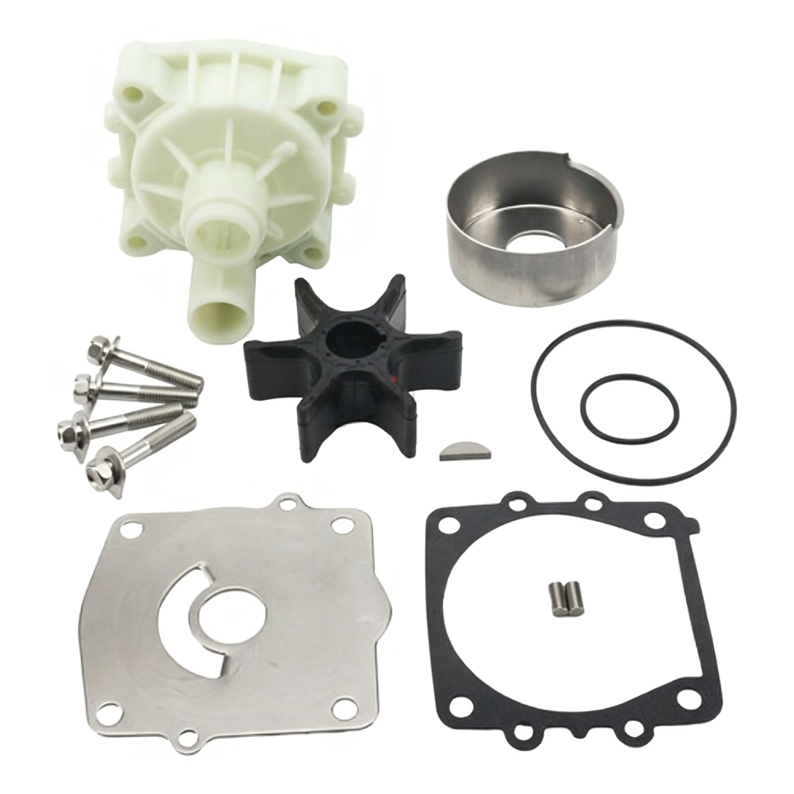 Riparazione per girante della Pompa ' Acqua Ricambio, Adatto per Motori fuoribordo a 2 cicli e 4 cicli 150 175 200 250 61AW0078A200 Set Riparazione per Pompa ' Acqua