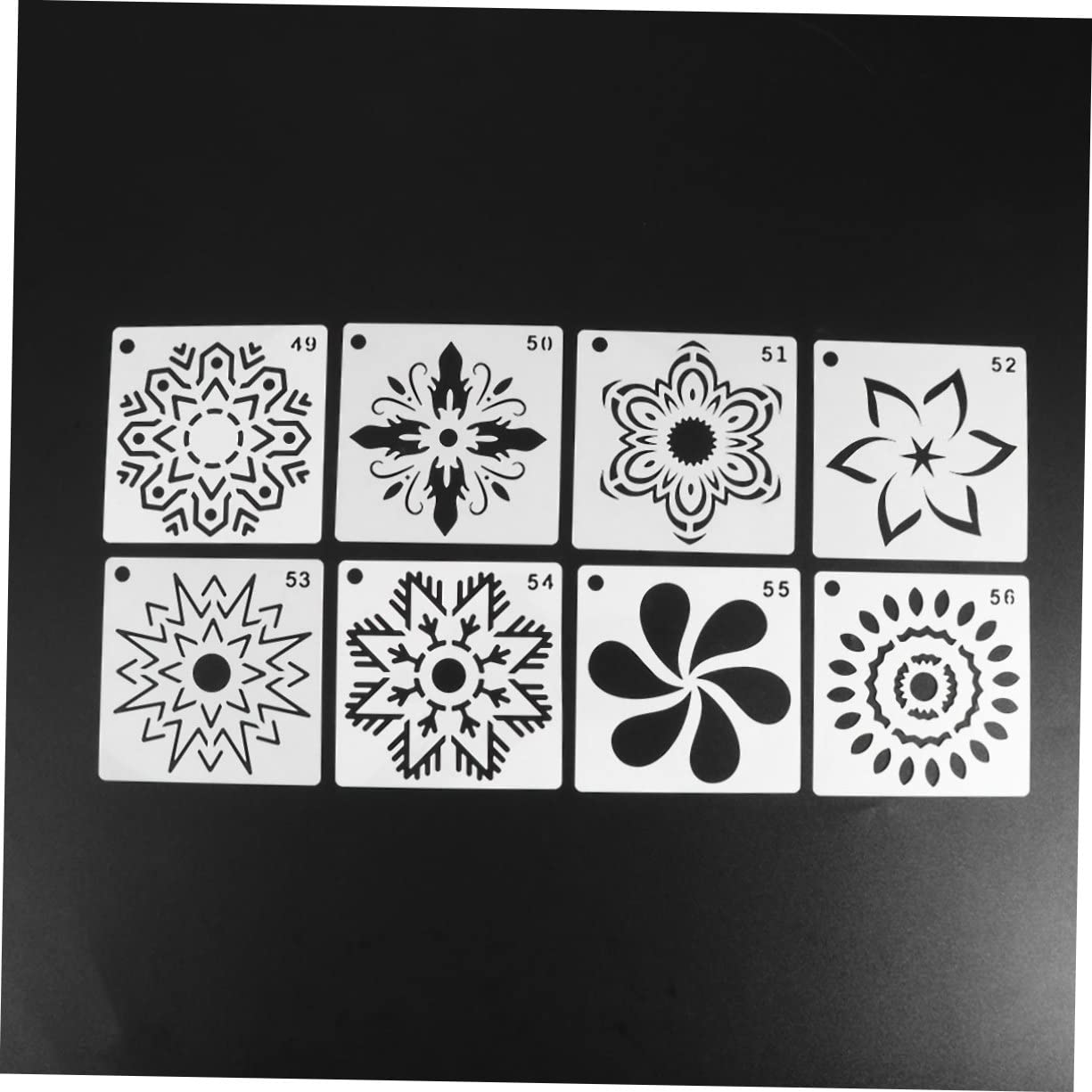 Tofficu 3 Set Stencil per Disegno di Moda Stencil per Pittura Mandala Pietre Mandala Fai da Te Arredamento Stampino da Muro Modello di Pittura Mandala Bianca 56 Pezzi*3