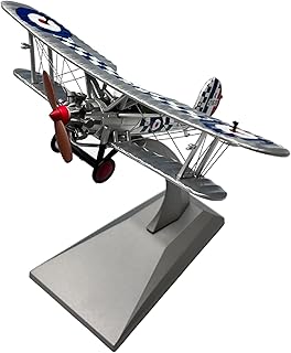 1/72 Scale WWI British Royal Air Force Bristol Bulldog Biplane Propeller Aircraft Model Alloy Model Diecast Plane Military Model for Collection
