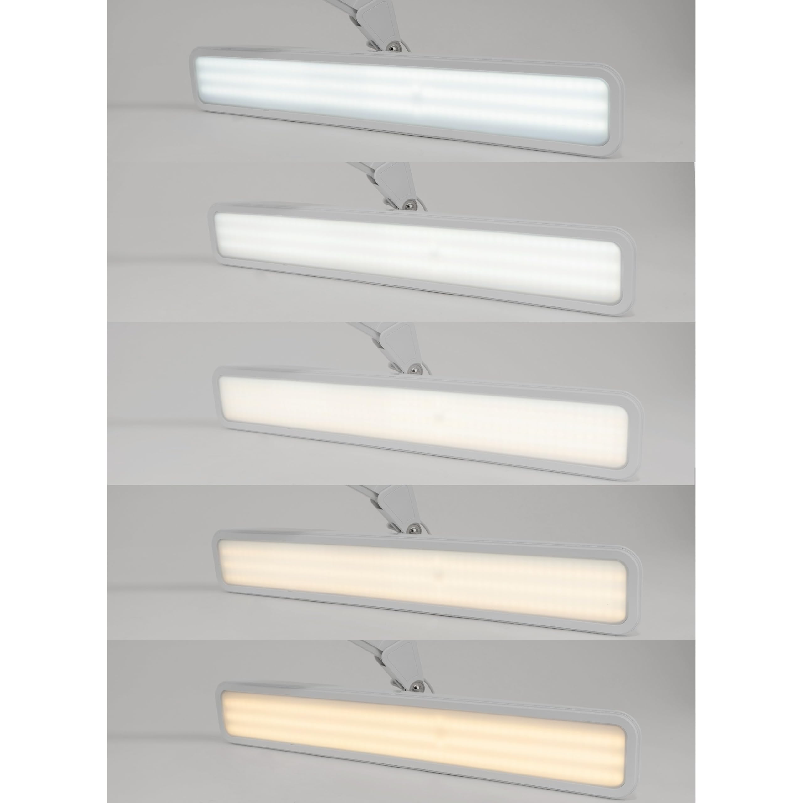 SEMPLIX LED Arbeits-Tischlampe weiß (324 LED/dimmbar in 5 Stufen/Tischklemme)
