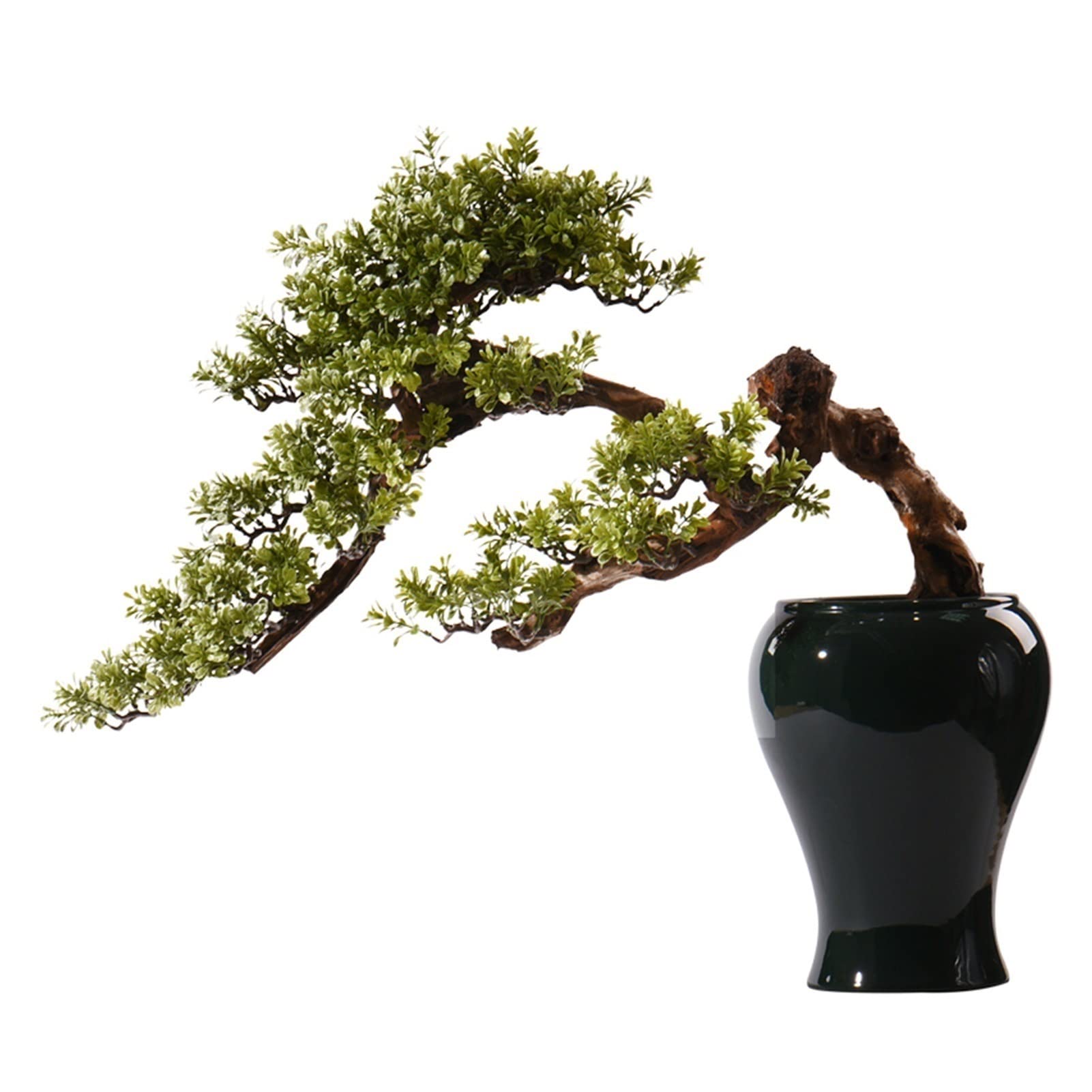 WOTZOV Simulation Potted Plants Bonsai Tree Artificial Bonsai Tree Indoor Simulation Plant Potted Ceramic Flowerpot