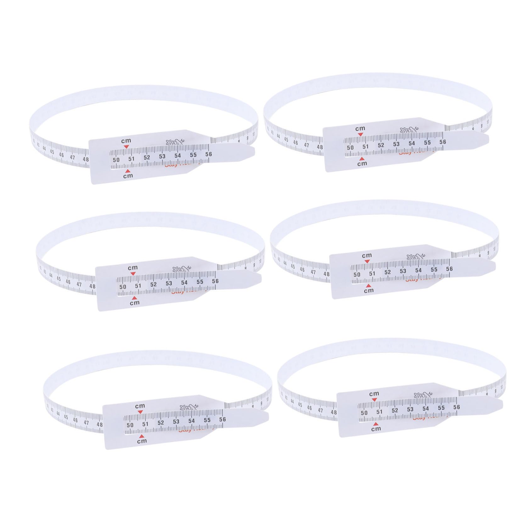 Mètre Ruban pour Bébé en Plastique, Lot de 6, Blanc Portable