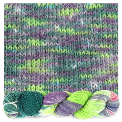 Image of Katech 6 Pack Wool Yarn for Crocheting-Sock Yarn for Knitting Green-Gray