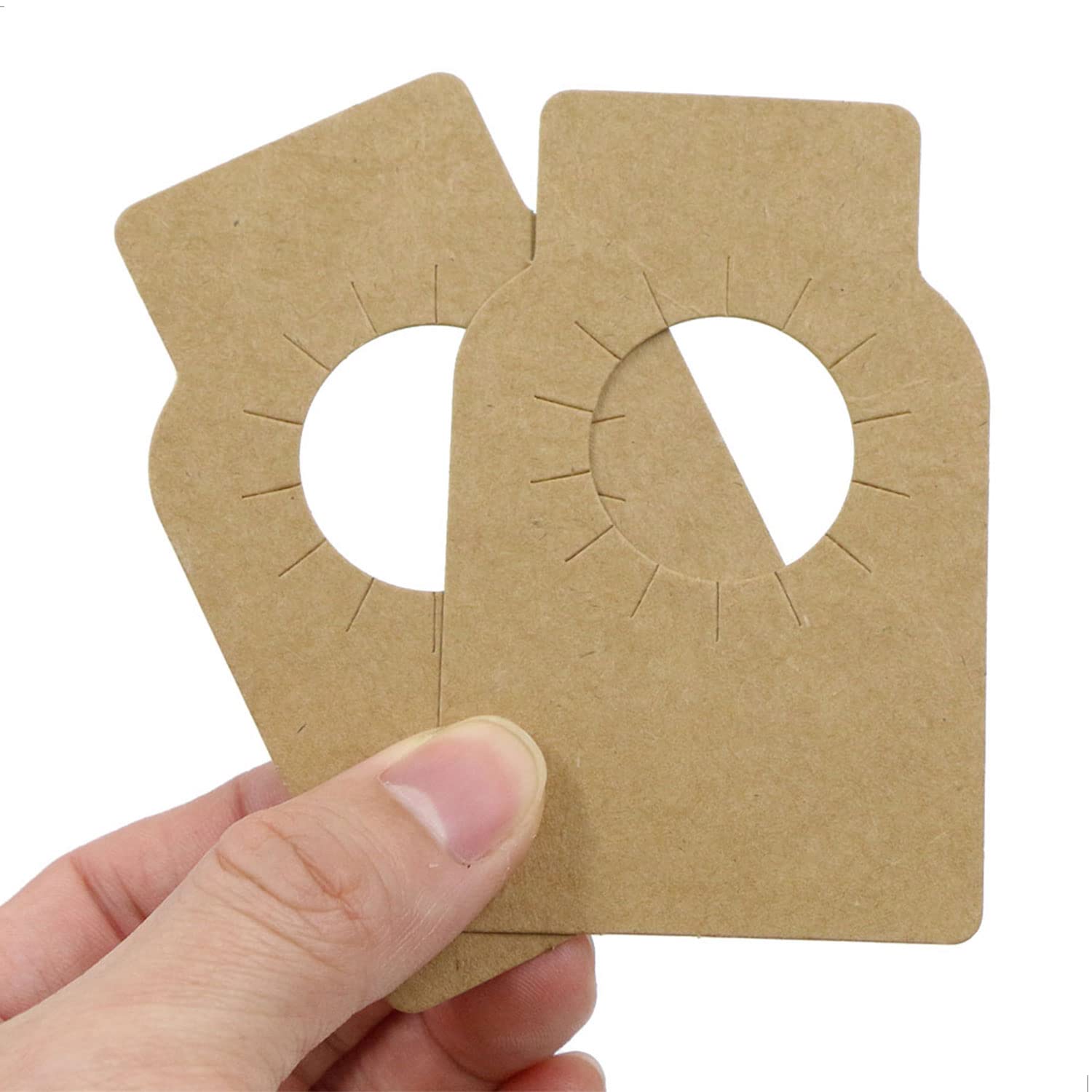 200 Etichette Kraft Marroni Con Spago - Perfette Per Prezzi, Regali E Segnalibri - Scrivibili Con Pennarello - Due Dimensioni (Grandi 18x35mm E Piccole 12x26mm) - 3