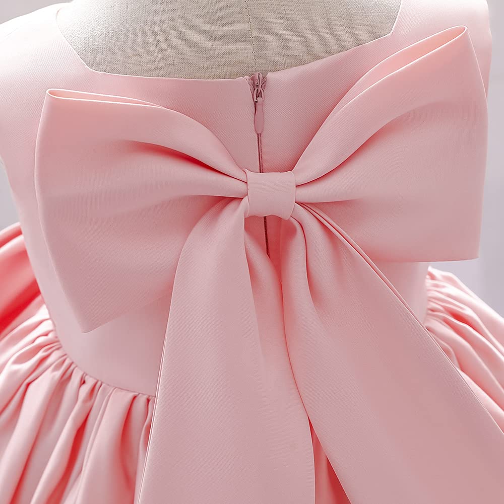 6M-8T Baby Mädchen Big Bowknot Geburtstag Festzug Kleid Kleinkind Party Tutu Kleid Taufkleider