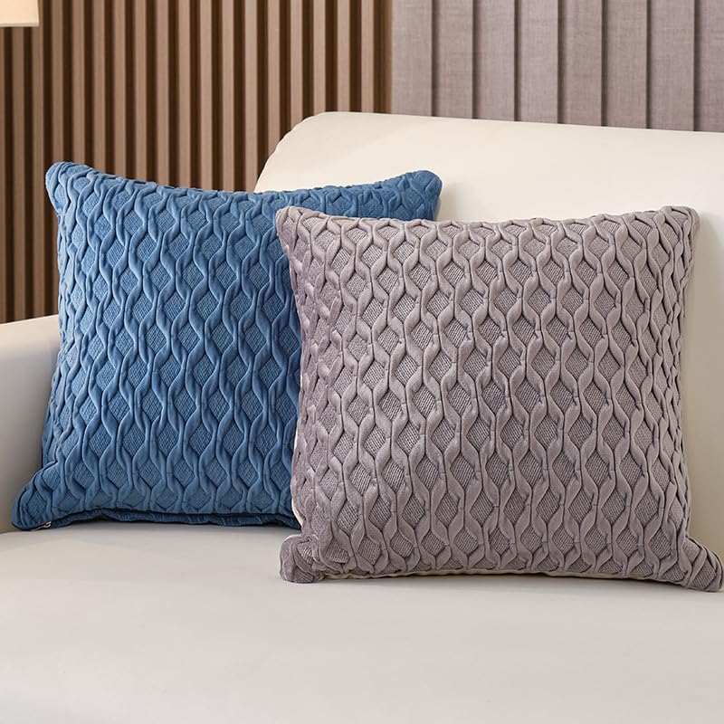Housse de coussin en polyester abricot lavable et indéformable