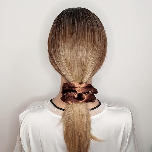 Miniatura 2 de 6 coleteros de satén de cristal para el cabello, de seda suave, bandas para el cabello de moda, cuerdas elásticas para coletas, accesorios para el