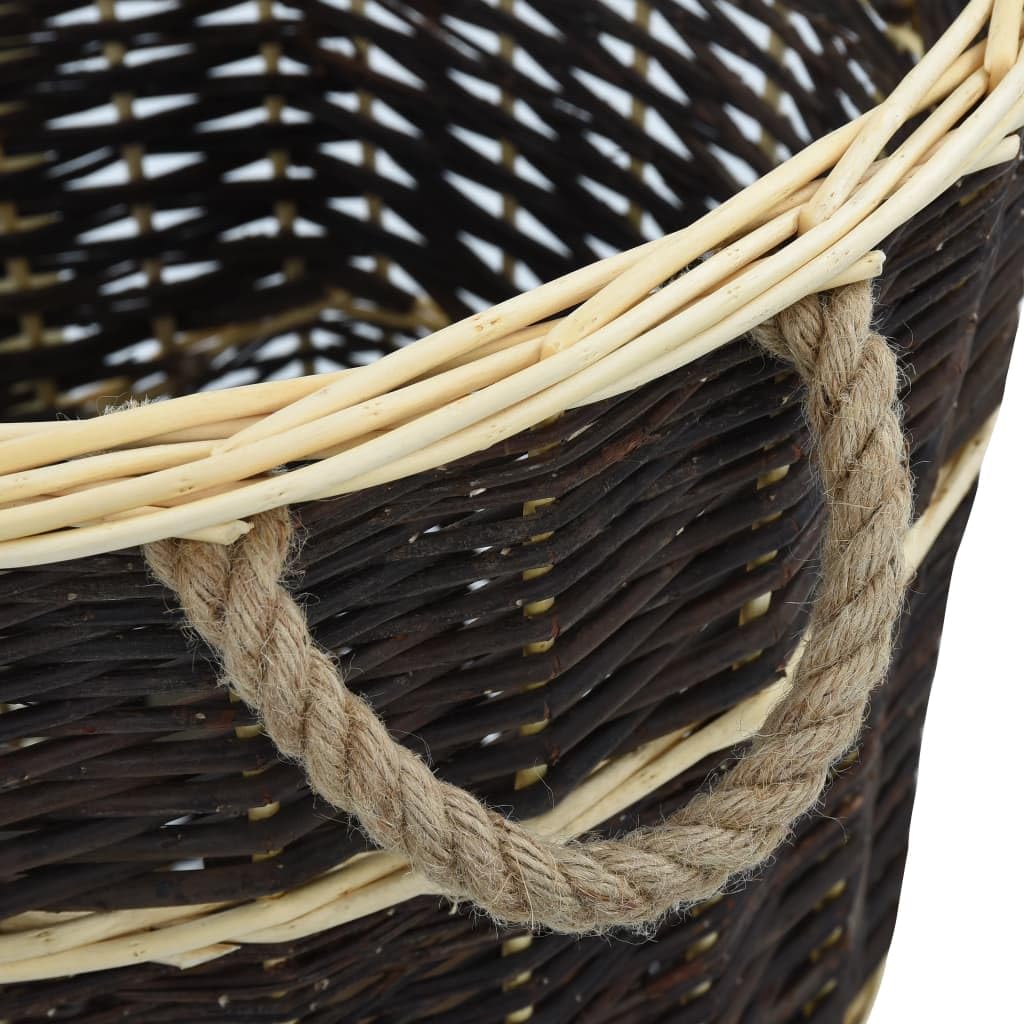 Genérico Cesto para leña con Correas Transporte Sauce Natural 57x51x69cm,Casa y jardín,Accesorios para hornos de leña y chimeneas,Bolsas y Soportes de leña-286975