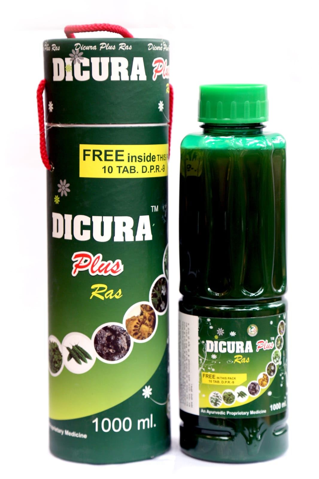 Dicura Plus Ras Syrup 1000 ml | Ayurvedic Blend for Blood Sugar Control | Made with Karela, Gudmar, Jamun, Chirayta, Giloy, Neem, Chitrak & Methi seeds | Pure & Natural Juice for Diabetic Care-image-29