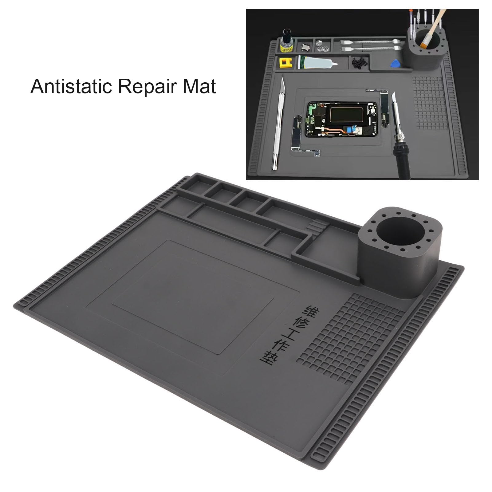 Wwzmdib Heat Resistant 932°F Silicone Soldering Work Mat (S-130?11.8 X