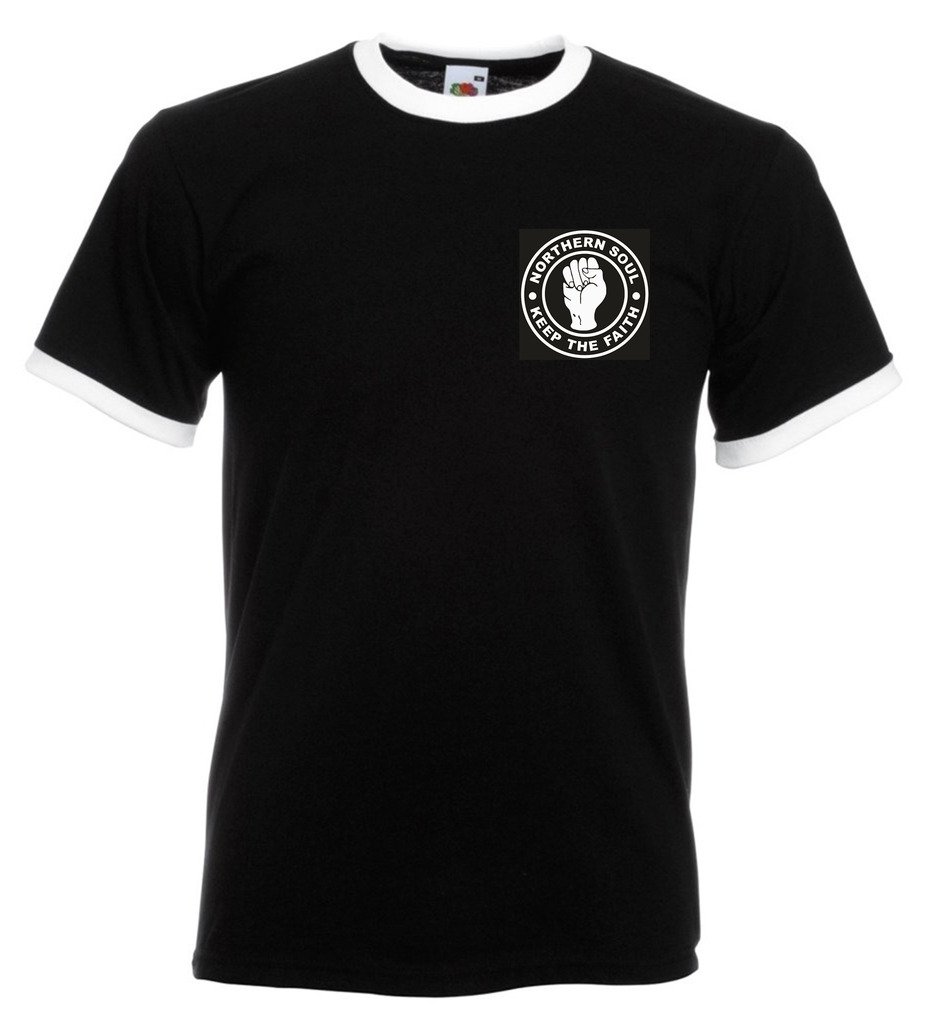 zappatee Northern Soul - Keep The Faith T Shirt Black XL
