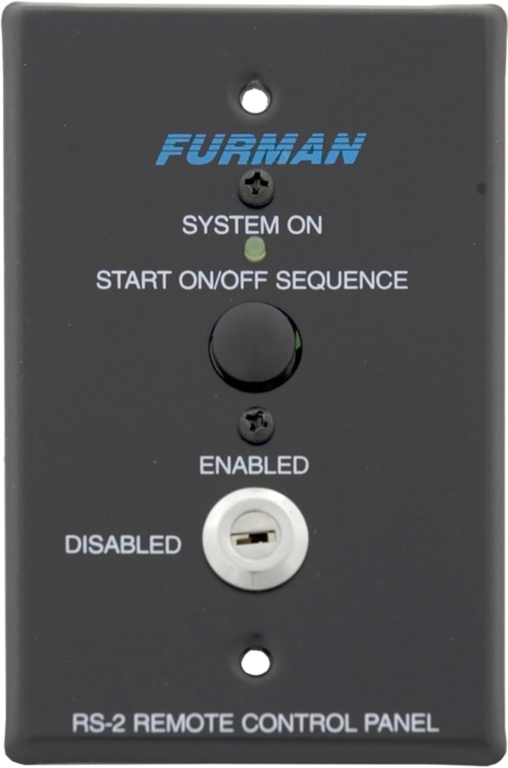 Furman RS-2 Remote System Control of Furman Power Sequencers, Keyswitch Panel, Maintained or Momentary Contact On/Off Sequence