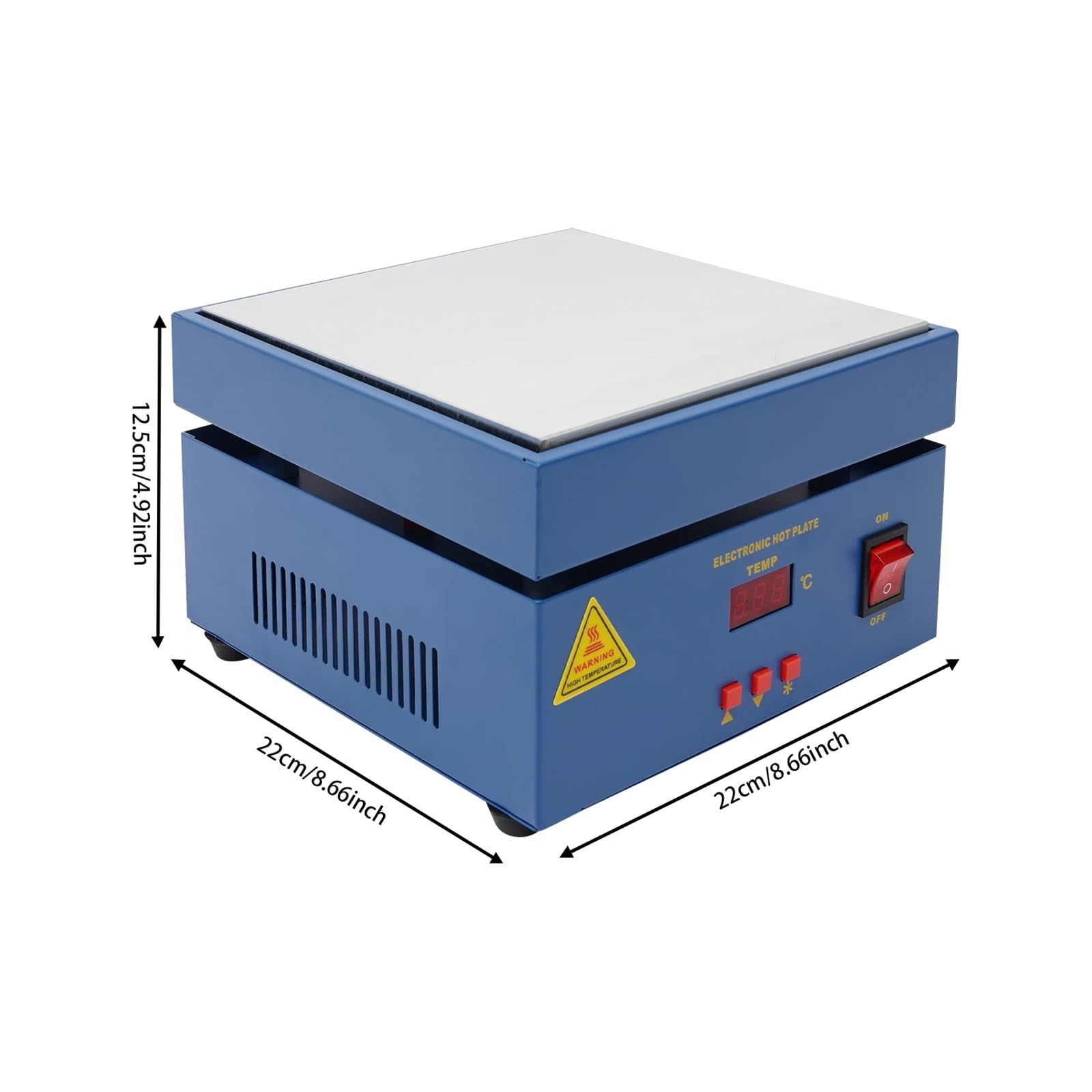 Stacja lutownicza, Cyfrowa stacja podgrzewania o mocy 800 W, płyta grzejna 20x20 cm do przeróbki PCB i BGA