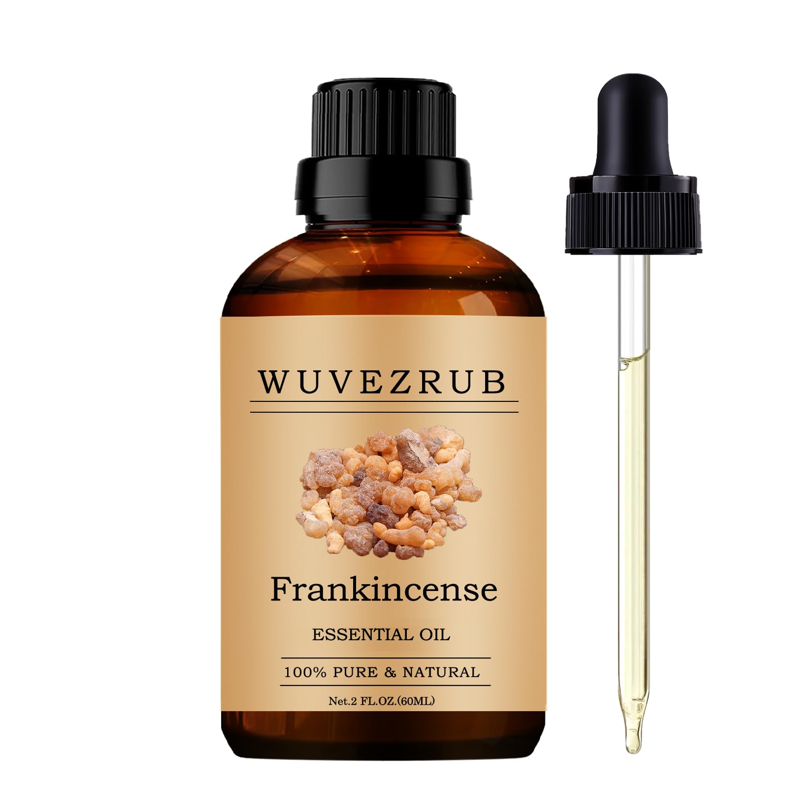 Wuvezrub Frankincense Essential Oils 60ML, Pure Frankincense Essential Oil for Aromatherapy Diffuser - 2 Fl Oz