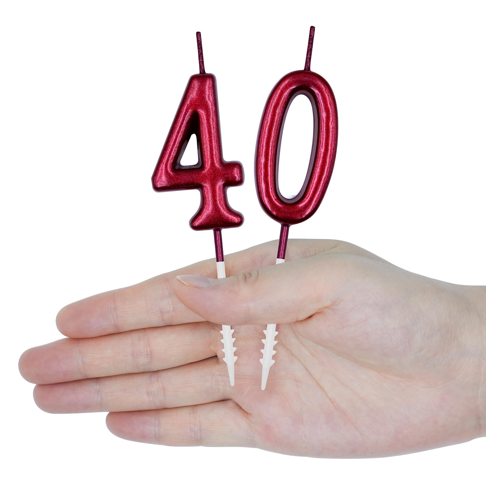 Velas de cumpleaños número 45 y 54, vela roja del número 45 54 para pastel, decoración de pastel de feliz cumpleaños, aniversario, celebración, suministros de fiesta