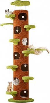 Extra Large Cat Tree for Maine Coon, 99 Inches Tall Tower for Indoor Large Adult Cats, XXL Heavy Duty Luxury Sturdy Cat House with Big Hammock