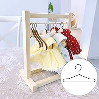 Vista 21 de Garment Rack Black Felt Hangers Mini Clothes Hangers 10Pcs Metal Doll Clothes Mini Doll ES Hanger Coat Accessories ES ES