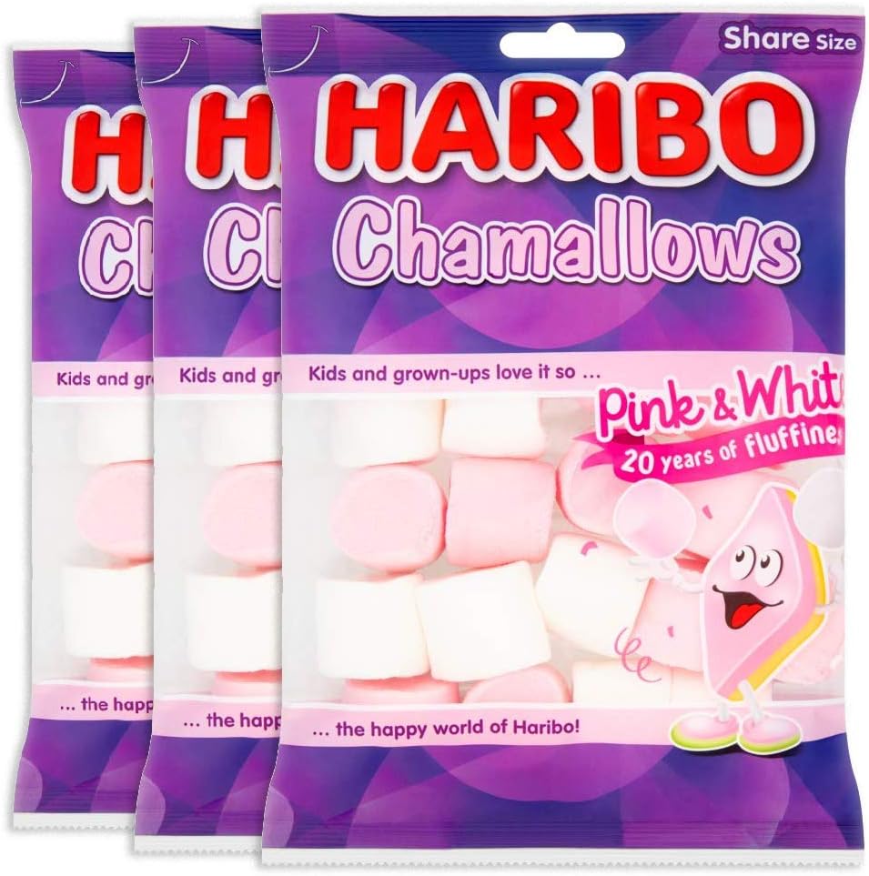 HARIBO Chamallows Pink & White, Share Size, 3 X 140 g