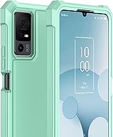 Vista 8 de Ailiber Funda para teléfono Jitterbug Smart 4/TCL 40T/TCL 505 T509A/TCL 40 XL, con protector de pantalla, protección de doble capa, parachoques