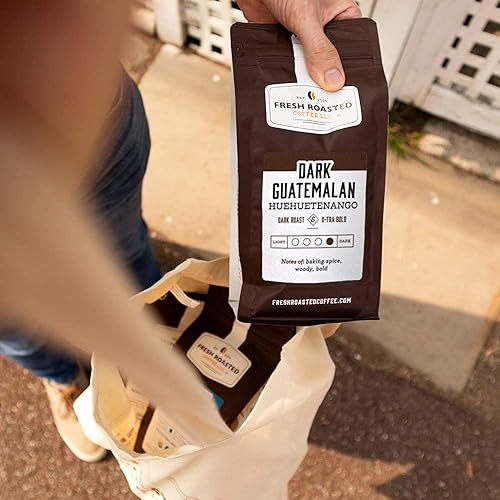 Miniatura 5 de Fresh Roasted Coffee, Huehuetenango guatemalteco oscuro, 5 libras (80 oz), tostado oscuro, kosher, grano entero