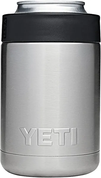 YETI Stainless Steel Rambler Colster Can and Bottle Holder Silver One Size,12 ounce