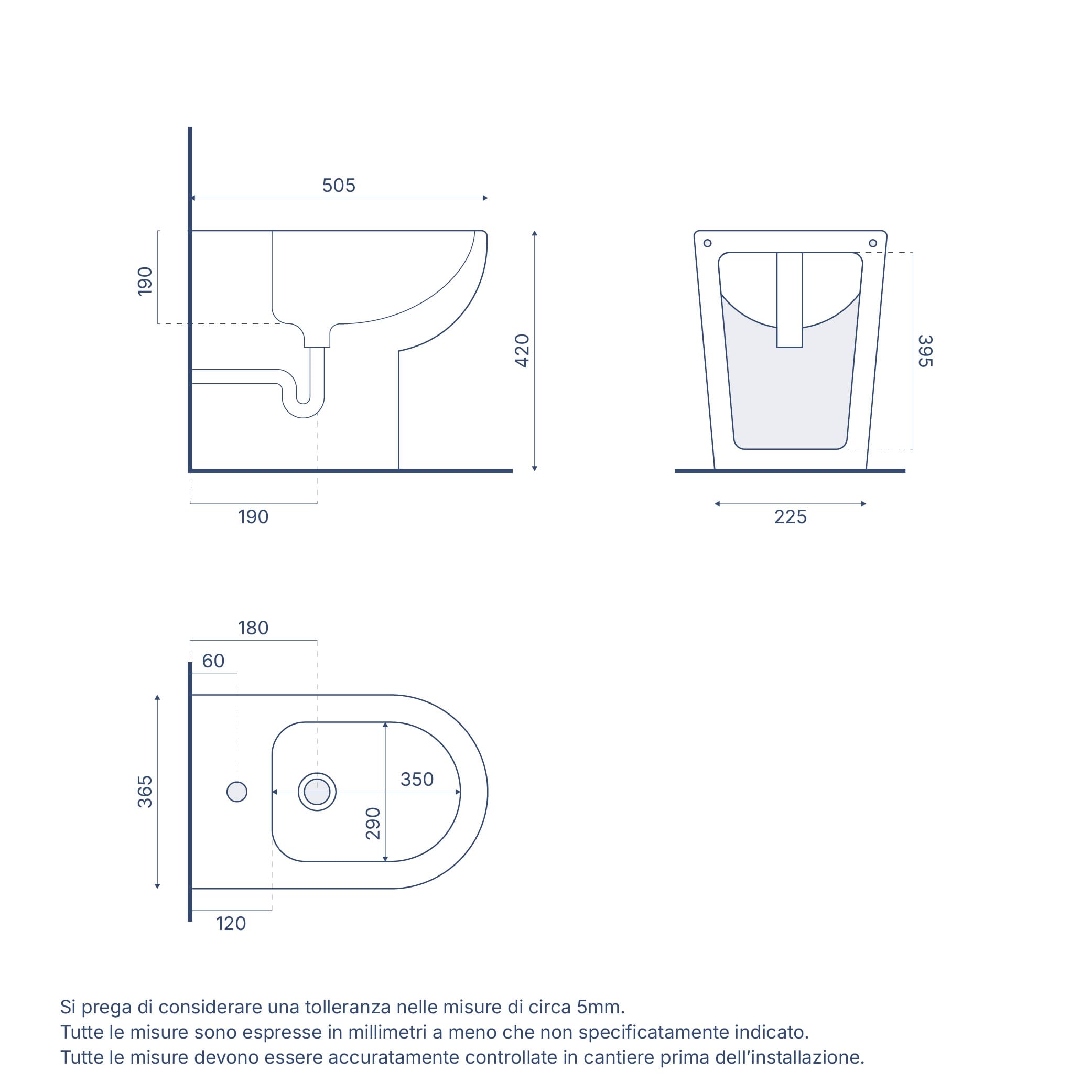 Ceramica Filomuro Vaso Bidet Sedile Copri-wc Mod. Doha Bianco Lucido