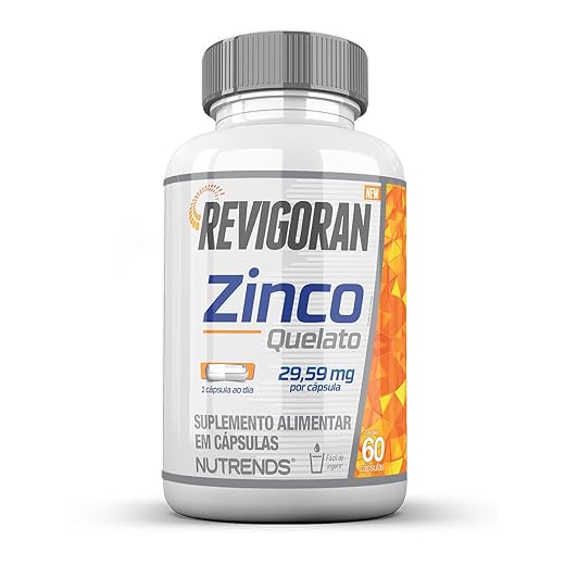Revigoran Zinco Quelato 29,59mg 60 cápsulas, Nutrends