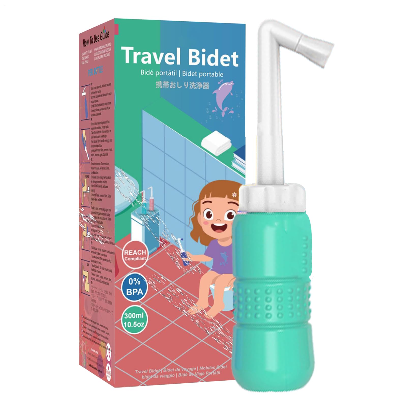 Spruzzatore Bidet Da Viaggio Cura Perineale Postpartum USB Ricaricabile | Flacone Spray Manuale Portatile Pulizia Per Igiene Femminile Personale E Recupero Postparto Viaggio Casa Outdoor E C
