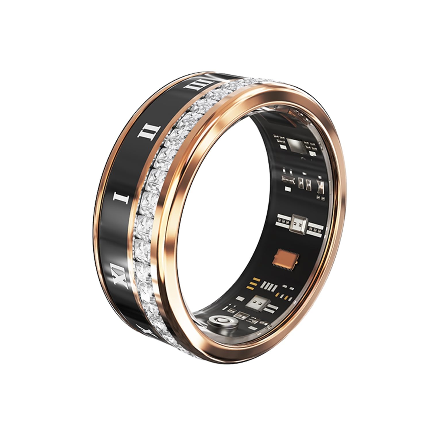 Smart Ring, Smart Health Ring for Women Men Fitness Tracker w/Sleep Heart Rate Blood Pressure Oxygen Monitor Bluetooth Pedometer Calories Step Counter Smart Ring for Cellphone, Gold #10-image-30