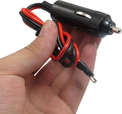 Miniatura 5 de Uxcell, pulsador encendedor de cigarrillos, negro, para auto, DC 12 v