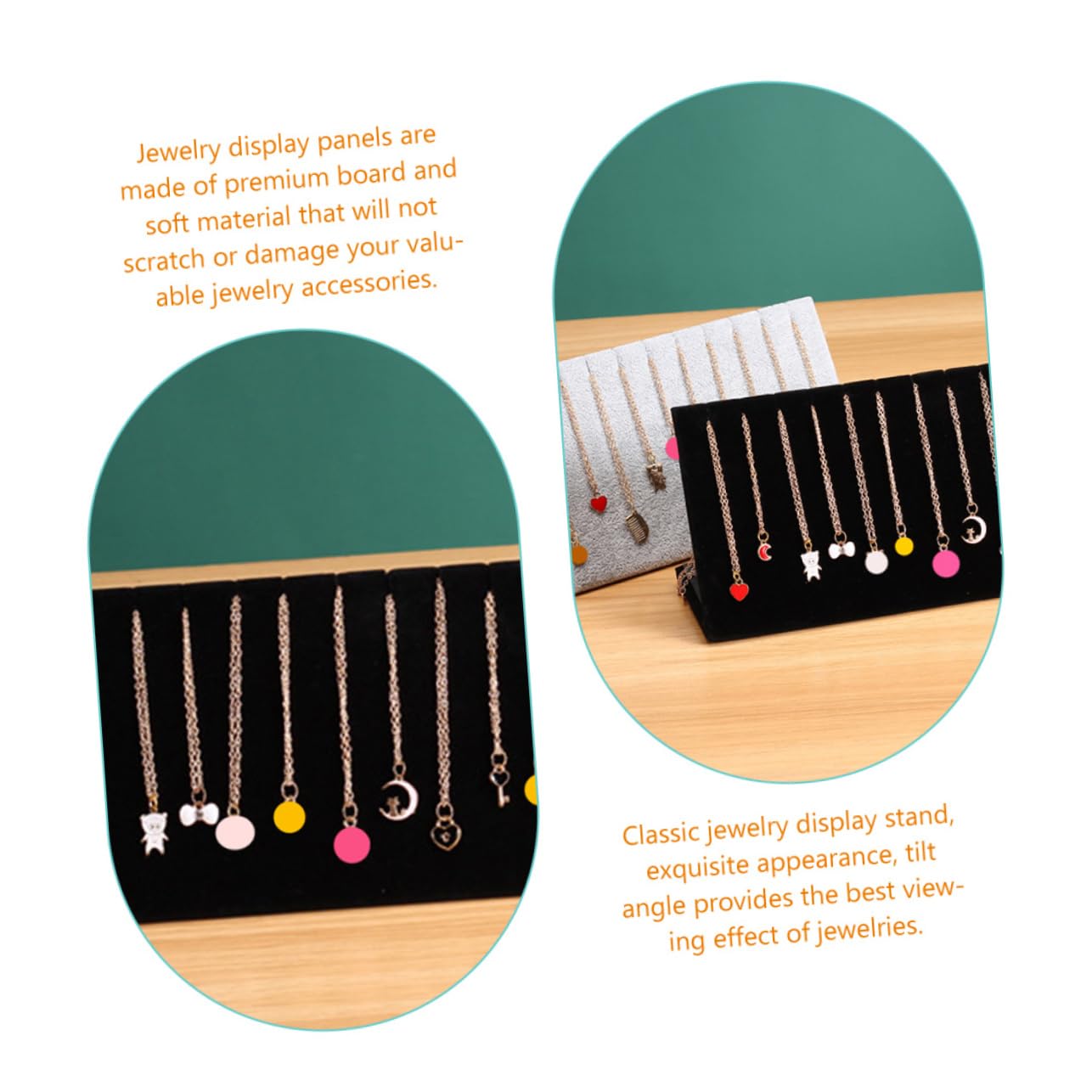 Espositore per gioielli da 3 pezzi, inserto per espositore per gioielli, organizer per collane, appendini per vestiti, porta collane, espositore per bracciali, espositore per catene, espositore p