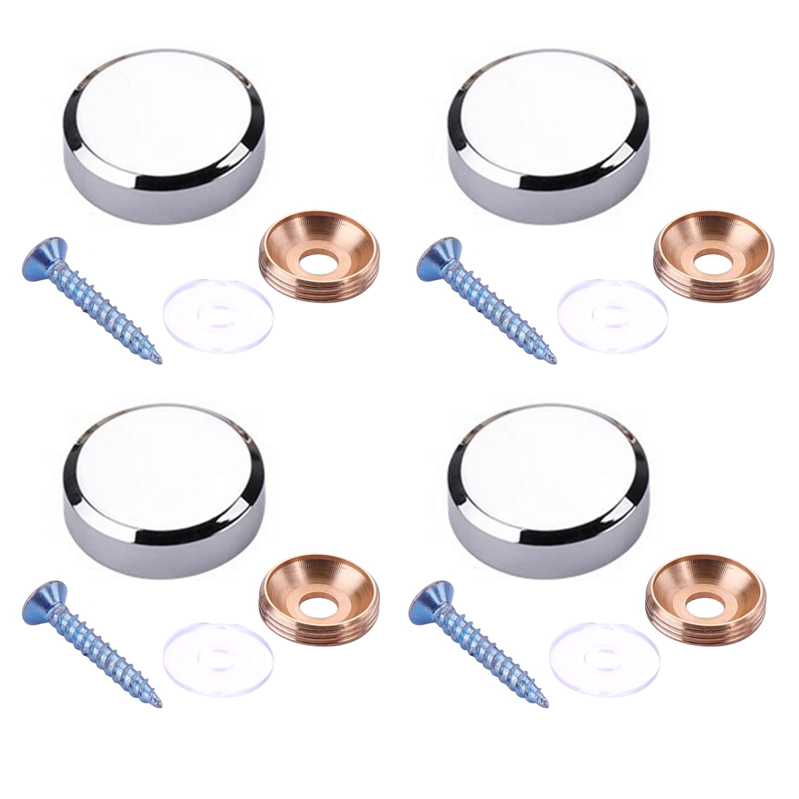 Buxuaaaa Multicolor 4Pcs Billboards Decoration Nails Glass Fasteners Fixing Nails Advertisement Glass Decorative Screws Fasteners Furniture Hardware