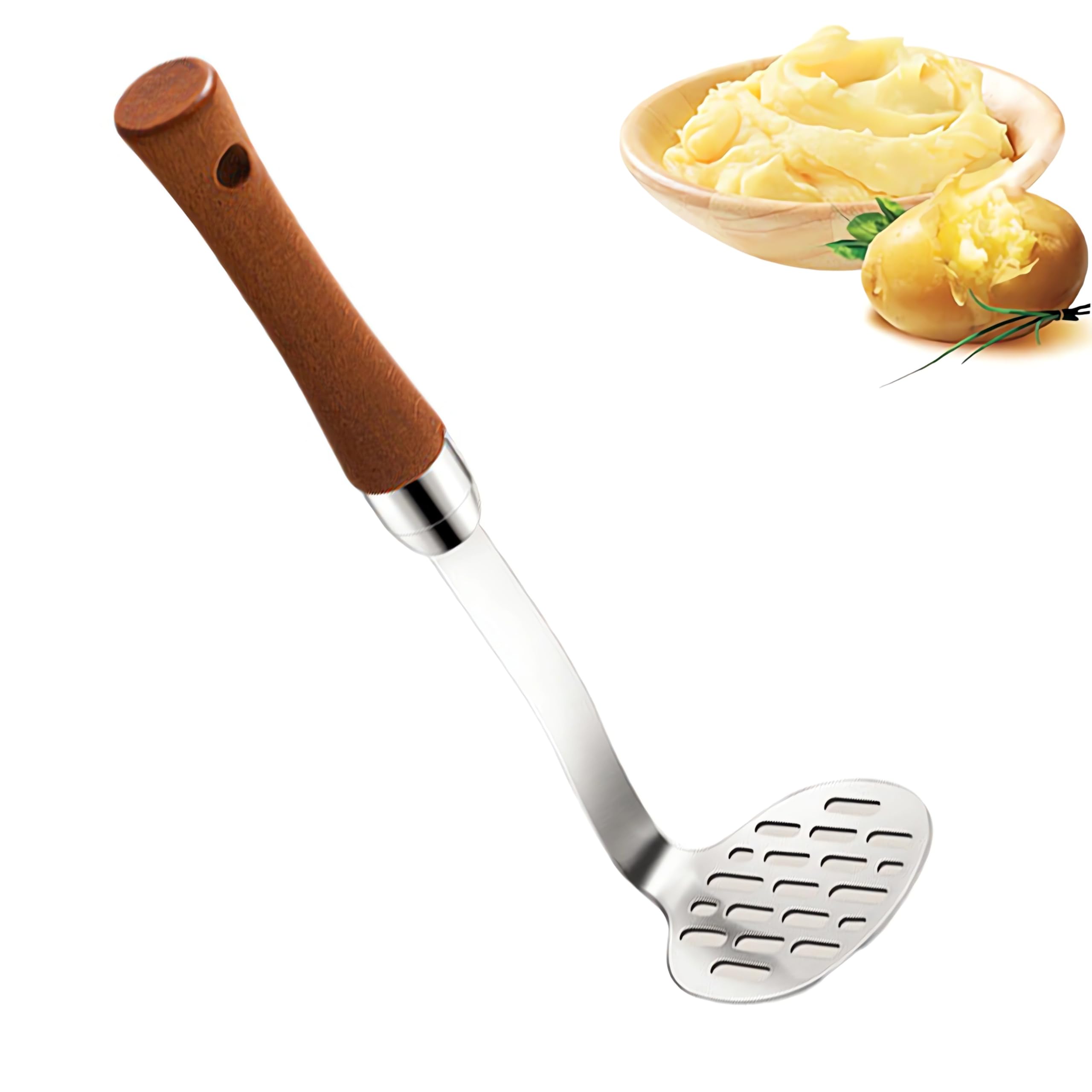 Triturador de Patatas,Máquina Trituradora de Patatas,Herramienta de Cocina Multifuncional,Prensa Patatas Manual,Prensa Manual de Acero Inoxidable,triturador de alimentos, para puré de patatas (B)